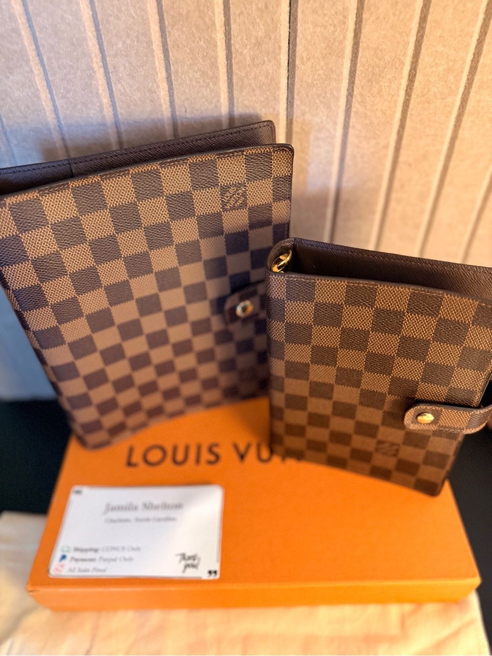 Louis Vuitton Damier Ebene GM Agenda